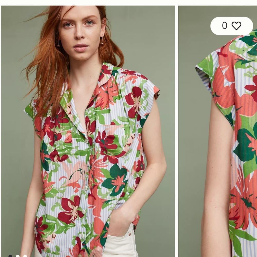 Anthropologie Maeve Raffine Blouse Lp